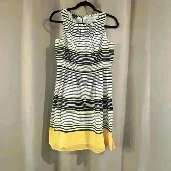 Women’s Striped Yellow Petite Talbots Dress - Picture 1 of 6